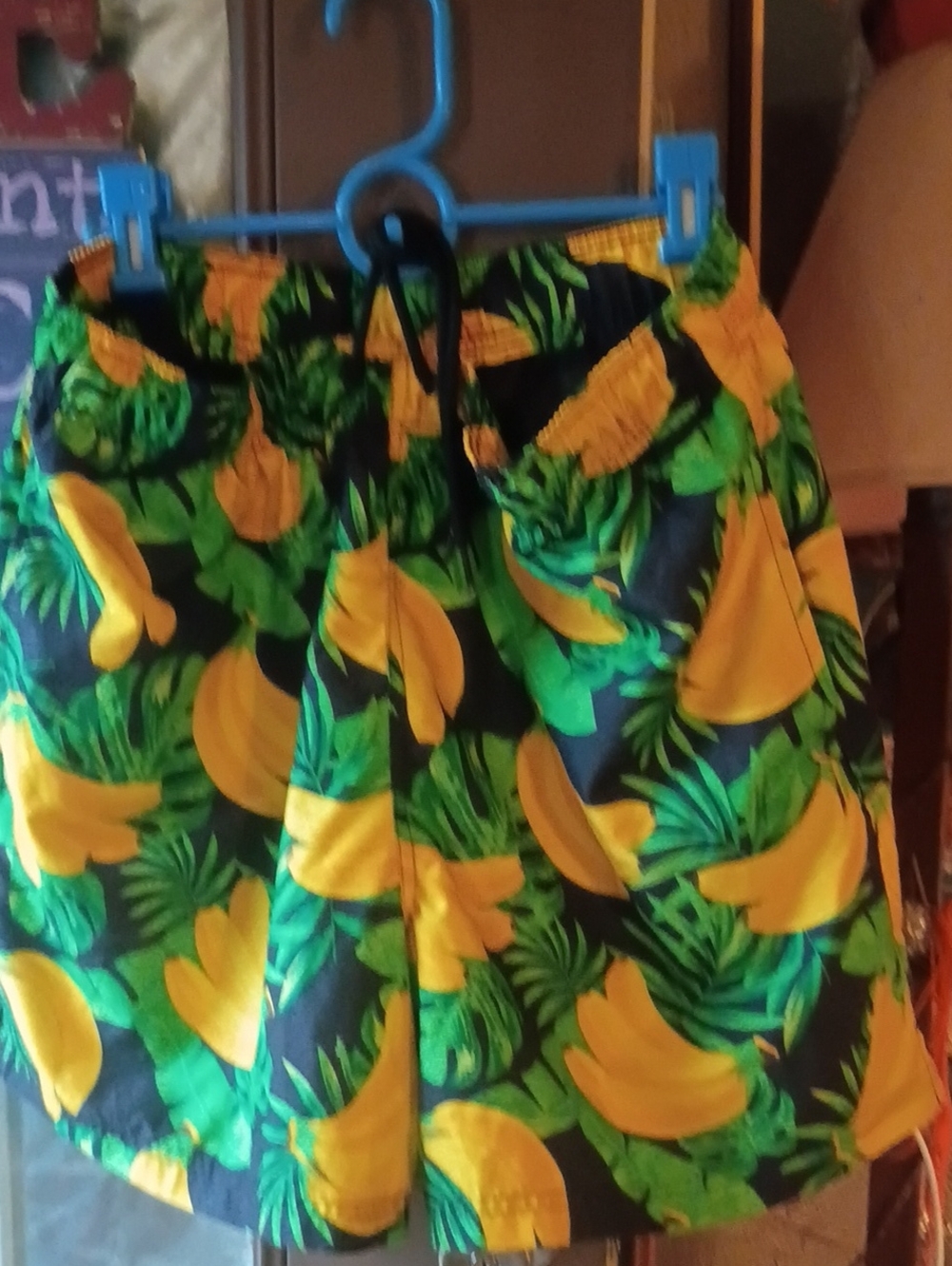 Tropical Banana Print Swim Suit Men's